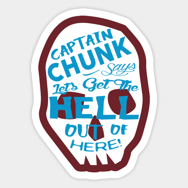 Chunk! Sticker by HIDENbehindAroc